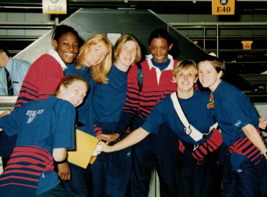some of the England Squad leaving for the 10th Worlds Championship in New Zealand.