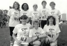 1990 England squad members at Sunday Times National Fun Run, Hyde Park, 30th September